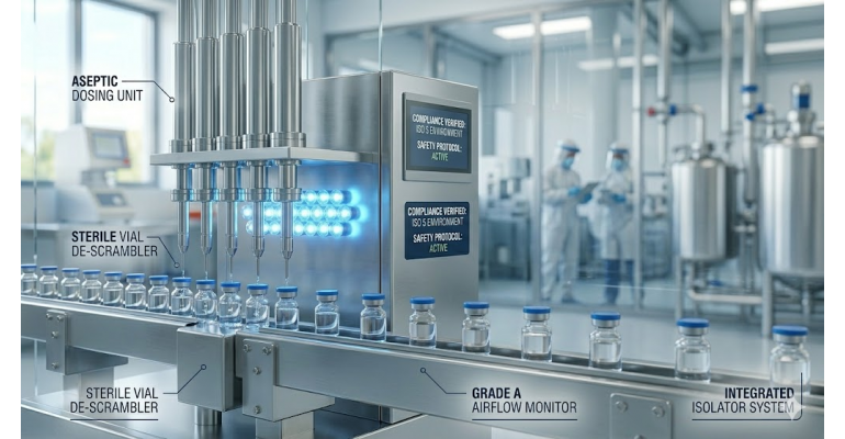 Máy Chiết Rót Vô Trùng Cho Dược Phẩm – Giải Pháp Aseptic Theo Tiêu Chuẩn GMP Và FDA